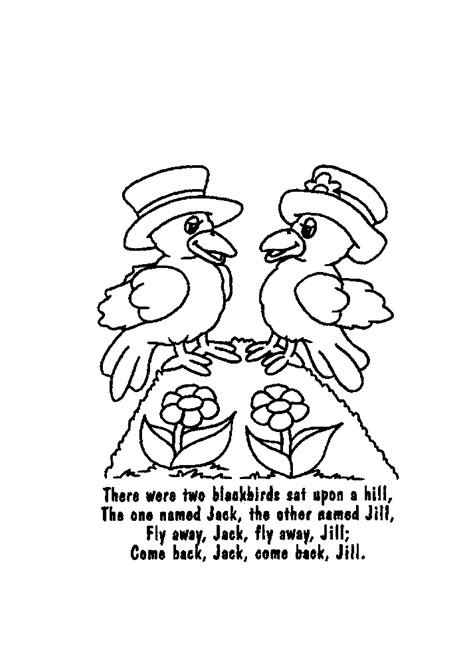 nursery rhymes coloring pages|More.